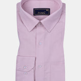 Solid Pink Cotton Shirt – Regular Fit Full Sleeves | Subtle & Stylish Wardrobe Essential