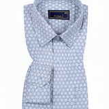 Gray Floral Cotton Shirt – Regular Fit