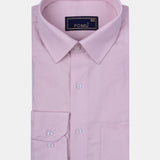 Solid Pink Cotton Shirt – Regular Fit Full Sleeves | Subtle & Stylish Wardrobe Essential
