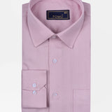 Solid Pink Cotton Shirt – Regular Fit Full Sleeves | Soft Tone with Clean Finish