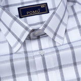 White Striped Cotton Shirt – Regular Fit Full Sleeves