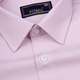 Solid Pink Cotton Shirt – Regular Fit Full Sleeves