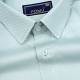 Plain Pista Green Cotton Shirt – Regular Fit Full Sleeves