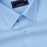 Solid Sky Blue Cotton Shirt – Regular Fit Full Sleeves | Fresh & Cool Everyday Essential
