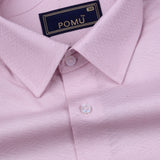 Solid Pink Cotton Shirt – Regular Fit Full Sleeves | Subtle & Stylish Wardrobe Essential