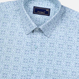 Green Floral Cotton Shirt – Regular Fit Full Sleeves