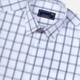 White Striped Cotton Shirt – Regular Fit Full Sleeves