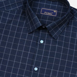 Navy Blue Cotton Shirt – Regular Fit Full Sleeves