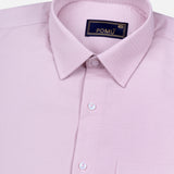 Solid Pink Cotton Shirt – Regular Fit Full Sleeves
