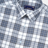 White & Grey Striped Cotton Shirt – Regular Fit Full Sleeves
