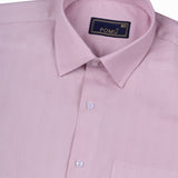 Solid Pink Cotton Shirt – Regular Fit Full Sleeves | Soft Tone with Clean Finish