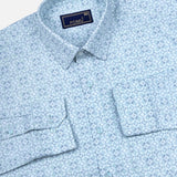 Green Floral Cotton Shirt – Regular Fit Full Sleeves