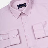 Solid Pink Cotton Shirt – Regular Fit Full Sleeves