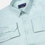 Plain Pista Green Cotton Shirt – Regular Fit Full Sleeves