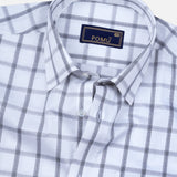 White Striped Cotton Shirt – Regular Fit Full Sleeves