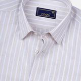 Cream Blend Shirt – Regular Fit Full Sleeves