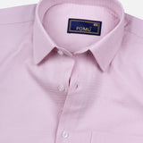 Solid Pink Cotton Shirt – Regular Fit Full Sleeves