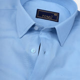 Solid Sky Cotton Shirt – Regular Fit Full Sleeves