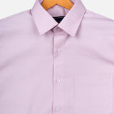 Solid Pink Cotton Shirt – Regular Fit Full Sleeves