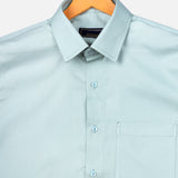 Plain Pista Green Cotton Shirt – Regular Fit Full Sleeves