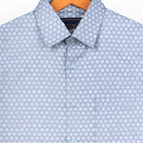 Gray Floral Cotton Shirt – Regular Fit