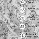 Thunder Black Floral Shirt for Men – Giza Cotton, Dobby Print, Premium Regular Fit, Full Sleeves | Bold & Elegant Evening Wear