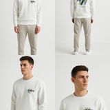 Rock White Sweatshirt for Men – 240 GSM, Temperature-Control Fabric, Breathable & Soft Feel | Full Sleeves, Regular Fit Pullover