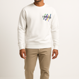 Rock White Sweatshirt for Men – 240 GSM, Temperature-Control Fabric, Breathable & Soft Feel | Full Sleeves, Regular Fit Pullover