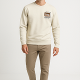 AlbaCore Spanish White Sweatshirt – 240 GSM, Soft & Breathable Temperature-Control Fabric | Men’s Full Sleeve Clean Winterwear