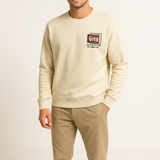 AlbaCore Spanish White Sweatshirt – 240 GSM, Soft & Breathable Temperature-Control Fabric | Men’s Full Sleeve Clean Winterwear