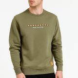 EarthForm Olive Green Sweatshirt – 240 GSM Temperature-Control Fabric, Soft & Breathable | Men’s Full Sleeve Minimal Pullover