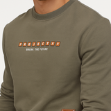 EarthForm Olive Green Sweatshirt – 240 GSM Temperature-Control Fabric, Soft & Breathable | Men’s Full Sleeve Minimal Pullover