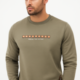 EarthForm Olive Green Sweatshirt – 240 GSM Temperature-Control Fabric, Soft & Breathable | Men’s Full Sleeve Minimal Pullover