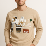 SandStone French Beige Sweatshirt – 240 GSM Temperature-Control Fabric, Ultra-Soft & Breathable | Full Sleeve Men’s Pullover