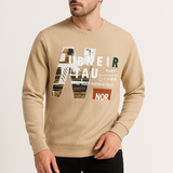 SandStone French Beige Sweatshirt – 240 GSM Temperature-Control Fabric, Ultra-Soft & Breathable | Full Sleeve Men’s Pullover