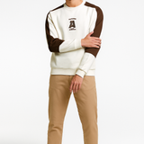 Glacier Tone Catskill White Sweatshirt – 240 GSM Breathable Cotton Blend, Soft Feel, Temperature Control | Men’s Full Sleeve Winter Pullover