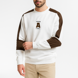 Glacier Tone Catskill White Sweatshirt – 240 GSM Breathable Cotton Blend, Soft Feel, Temperature Control | Men’s Full Sleeve Winter Pullover
