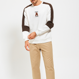 Glacier Tone Catskill White Sweatshirt – 240 GSM Breathable Cotton Blend, Soft Feel, Temperature Control | Men’s Full Sleeve Winter Pullover