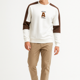 Glacier Tone Catskill White Sweatshirt – 240 GSM Breathable Cotton Blend, Soft Feel, Temperature Control | Men’s Full Sleeve Winter Pullover