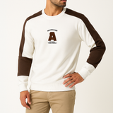 Glacier Tone Catskill White Sweatshirt – 240 GSM Breathable Cotton Blend, Soft Feel, Temperature Control | Men’s Full Sleeve Winter Pullover