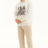Chrome White Sweatshirt  240 GSM, Temperature-Control Fabric, Breathable & Soft Feel | Full Sleeves Regular Fit Winter Layer