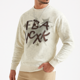 Chrome White Sweatshirt  240 GSM, Temperature-Control Fabric, Breathable & Soft Feel | Full Sleeves Regular Fit Winter Layer
