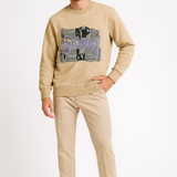 SunClay Deep Peach Sweatshirt – 240 GSM Soft Cotton Blend, Temperature-Control & Breathable | Men’s Full Sleeve Minimal Pullover