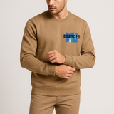 RustEdge Burning Brown Sweatshirt – 240 GSM Cotton Blend, Breathable & Soft Feel, Temp-Control Fabric | Men’s Full Sleeve Winter Pullover