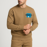 RustEdge Burning Brown Sweatshirt – 240 GSM Cotton Blend, Breathable & Soft Feel, Temp-Control Fabric | Men’s Full Sleeve Winter Pullover