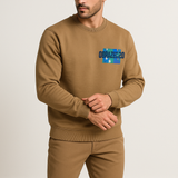 RustEdge Burning Brown Sweatshirt – 240 GSM Cotton Blend, Breathable & Soft Feel, Temp-Control Fabric | Men’s Full Sleeve Winter Pullover