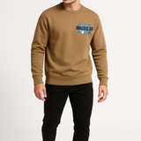 RustEdge Burning Brown Sweatshirt – 240 GSM Cotton Blend, Breathable & Soft Feel, Temp-Control Fabric | Men’s Full Sleeve Winter Pullover