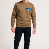 RustEdge Burning Brown Sweatshirt – 240 GSM Cotton Blend, Breathable & Soft Feel, Temp-Control Fabric | Men’s Full Sleeve Winter Pullover