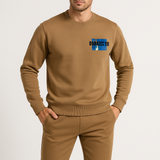 RustEdge Burning Brown Sweatshirt – 240 GSM Cotton Blend, Breathable & Soft Feel, Temp-Control Fabric | Men’s Full Sleeve Winter Pullover