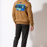 RustEdge Burning Brown Sweatshirt – 240 GSM Cotton Blend, Breathable & Soft Feel, Temp-Control Fabric | Men’s Full Sleeve Winter Pullover